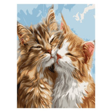картина за номер. Strateg 30х40см. "Пухнасті коти"  SS-1277