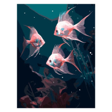 картина за номер. Strateg 30х40см. "Яскраві риби"  SS-1291