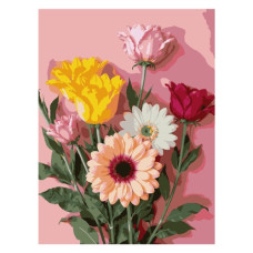 картина за номер. Strateg 30х40см. "Квітковий мікс"  SS-1295