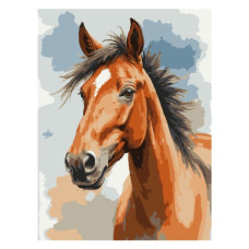 картина за номер. Strateg 30х40см. "Кінь у світлі"  SS-1307