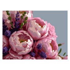 картина за номер. Strateg 30х40см. "Пишні півонії"  SS-1312