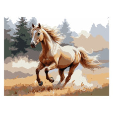 картина за номер. Strateg 30х40см. "Кінь у полі"  SS-1317