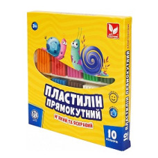пластилін Школярик прямокутний восковый 10кол./230гр.  303116003  (12)