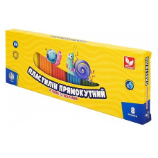 пластилін Школярик прямокутний восковий  8кол./184гр.  303116002  (22)