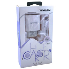 зарядний пристрій 2в1 + кабель Type-C + Lightning  TC41-2  (360)