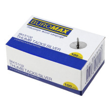 кнопки Buromax  нікельовані 100шт.  ВМ.5102  (10/500)