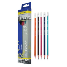 олівець чорнографітний Buromax трик. ас-ті кол. корпуса, з гум., карт. кор. НВ ВМ.8510 (12/144/2880)