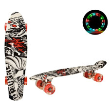 скейт пенні 22" Graffiti, колеса PU, світло, дека 56х15см.  SC20502  (8)