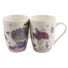 кухоль порцеляновий 350мл. Лаванда МІХ тех. упак.  A26D-350  (8)