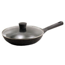 сковорідка алюмінієва d-26см., h-4,8см. зі скляною кришкою  QD-FF026