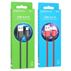 кабель Borofone Sharp USB to Lightning 1м. 2,4A  BX87