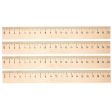 лінійка дерев`яна шовкографія  20см.  (25/100)