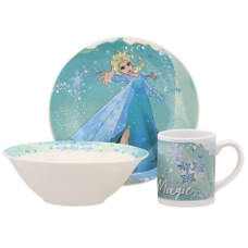 набір дитячий порцеляновий 3 предм. Крижане серце  ТО-1  (12)