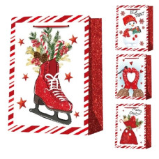 пакет подар. новорічний паперовий "Christmas miracle" 31х42х12см.  R33088-L  (12/300)