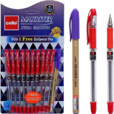 ручка Cello Maxriter масл. червона  (10/100/600/2400)