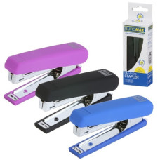 степлер Buromax №10 пластиков., Rubber Touch, до 12арк. 10,7х2,5х5,4см.  ВМ.4128  (12/144)