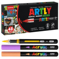 набір маркерів акрилових Artly 48кол. з м'яким накінечником  ВХ-9999-48  (1/12/24)