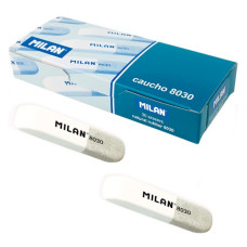 гумка Milan 8030 прямокутна сіро-біла 6х1,4х0,7см. (уп.-30шт.)  (30/750)