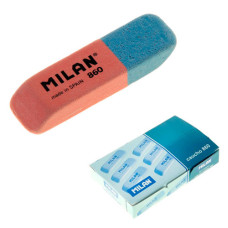 гумка Milan 860 прямокутна червоно-синя 4,7х1,4х0,7см. (уп.-60шт.)  (60/1500)