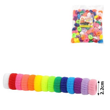 гумка для волосся Калуш кольорова махрова яскрава d-2,2см. "120" за упак. 120шт. (003107)