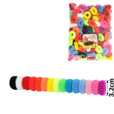 гумка для волосся Калуш кольорова махрова яскрава d-3,2см. "120" за упак. 120шт.  (003098)