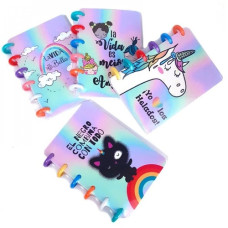 блокнот Leader 110003 на різнокольоровій спіралі А5/100арк. клітинка  (1/36/144)*