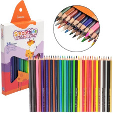 олівці кольор. Marco 2150-36CB Smoothies b@p  36кол. суперм`які  (4/40)