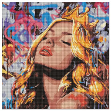 алмазна мозаїка Ідейка 40х40см. "Сучасна Спляча красуня"  АМО8316