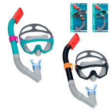 набір для плавання Bestway маска удароміцеа, полікарбонатні лінзи, трубка, від 14 років  24068  (6)