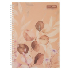 зошит на спіралі Buromax Arabeski В5/80арк. пласт. обкл., клітинка, персиковий  ВМ.2586-46  (1/36)