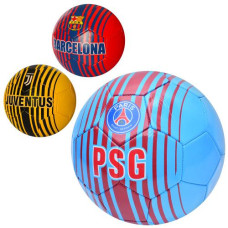 м`яч футбольний розмір 5, ПВХ 1,6мм., 300-320гр., клуби, в кул.  EN 3212  (30)