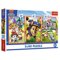 пазли Trefl  3х80 елем. Собача банда  34886