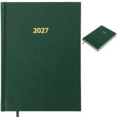 щоденник Buromax STRONG зелений, датований на 2027 рік, А5, вінілпапір  ВМ.2129-04