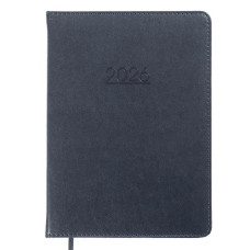 щоденник Buromax PRIME темно-синій, датований на 2026 рік, А5, штучна шкіра/поролон  ВМ.2196-03