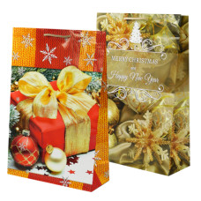 пакет подар. новорічний гігант вертикальний 32х42х12см. / горизонтальний 44,5х31х14,5см.  (12)