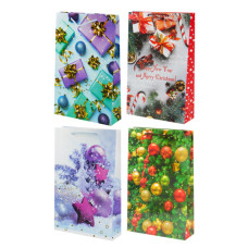 пакет подар. новорічний великий вертикальний 25х39х9см. / горизонтальний 35х26х11см.  (12)