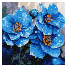 картина за номер. Ідейка 30х30см. "Фіалки щоранку"  КНО3317