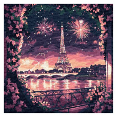 картина за номер. Ідейка 30х30см. "Яскрава ніч"  КНО3670