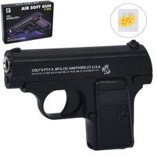 пістолет 14см., пластикові кулі, в кор. 18,5х13х3,5см.  ZM03-1A  (60)