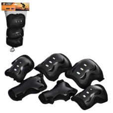 захист для колін, ліктів, зап'ясть розмір L, чорний, в сітці  MS 3421  (50)