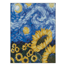алмазна мозаїка Strateg 30х40см. "Соняшники" в тубі, без підрамника  ZAV3040-2