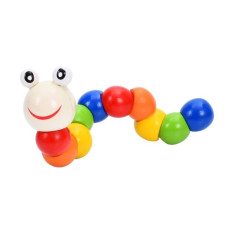 гусінь дерев`яна 17,5см. в кул. 17,5х3х3см.  MD 1096  (100)