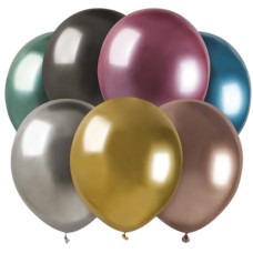 кульки повітряні Італія хром мікс Shiny 13см./5" (ціна за упак. - 100шт.)  3102-0626