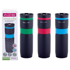 термокухоль Kamille 900мл. з нержав. сталі з TPR-вставкою  2068