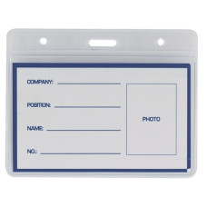 бейдж Buromax BM.5402 гориз. 95х75мм., PVC  (10/100/2000)