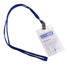 бейдж Buromax BM.5413 вертик. 64х108мм. на шнурку  (50/1000)