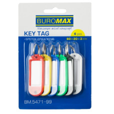 ідентифікатор для ключів Buromax набір 6шт. на бліст.  ВМ.5471-99  (24/216)