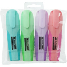 набір текст-маркерів Buromax 4кол. Pastel з гумовими вставками  ВМ.8905-94  (12/144)