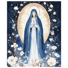 картина за номер. Ідейка 40х50см. "Непорочна Діва" з фарбами металік  КНО8535