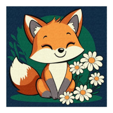 картина за номер. Ідейка 25х25см. дитяча "Гарна лисичка"  КНО6299